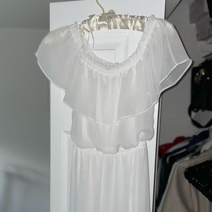 EXPRESS White High- low dress. Sooo pretty and so comfortable. Only worn once.